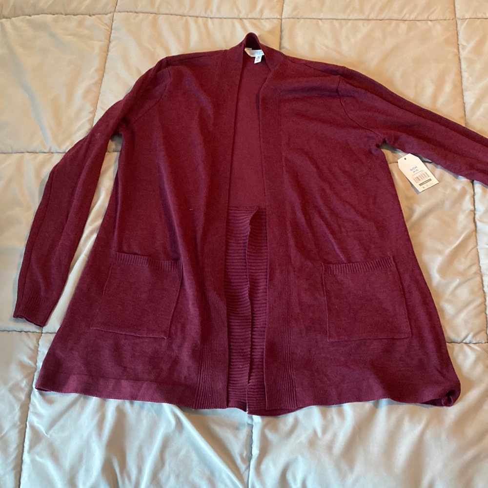 Maroon cardigan size 4-6